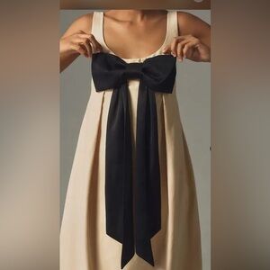 Maeve by Anthrpologie Bow Barrel Column Midi Dress